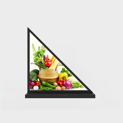 Machine de publicité d'affichage à cristaux liquides de triangle de 13,14 pouces avec la solution de système d'Android