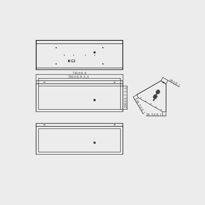 28.6 Display de type barre de pouces Écran double face Solution de la machine terminée