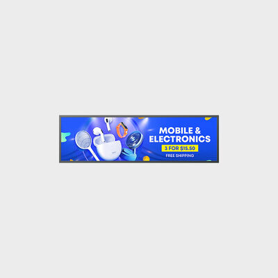Application commerciale extérieure et intérieure de soutien de type barre de 49,5 pouces TFT LCD