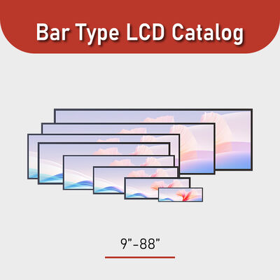 Affichage LCD de type barre à haute luminosité de 9 à 88 pouces Taille du panneau et luminosité de type 500 à 2500