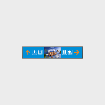 Personnalisation de la luminosité de la publicité Android Bar-TFT double face de 47,6 pouces