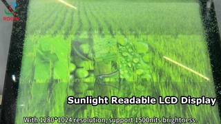 Écran LCD lisible à la lumière du soleil de 19 pouces, 800 lentes